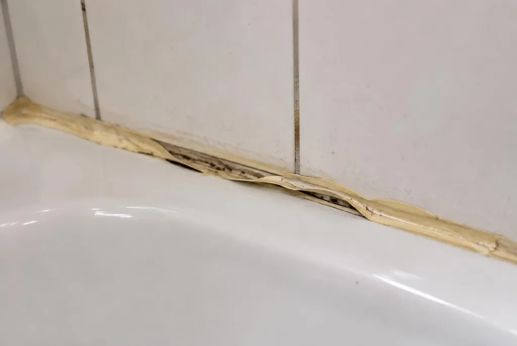 Kitbedrijf Beekbergen – loslatende kit naast het bad